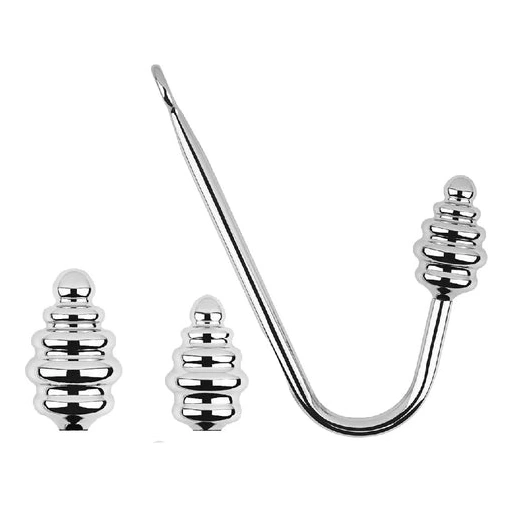 8826 Screw-in Anal GreatBenefit Set Ribbed Hook 1015